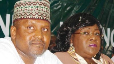 Alhaji Aliko Dangote - the 17th President of the Nigerian Stock Exchange and Ndi Okereke-Onyiuke