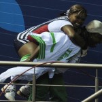 Obioma Agatha Okoli and her coach - Gold and Games Record, Weightlifting