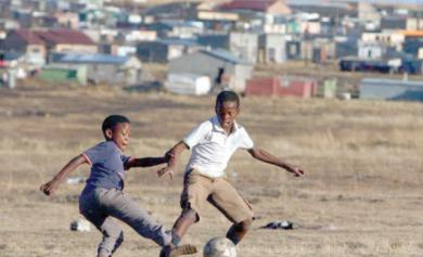 Naija kids playing football