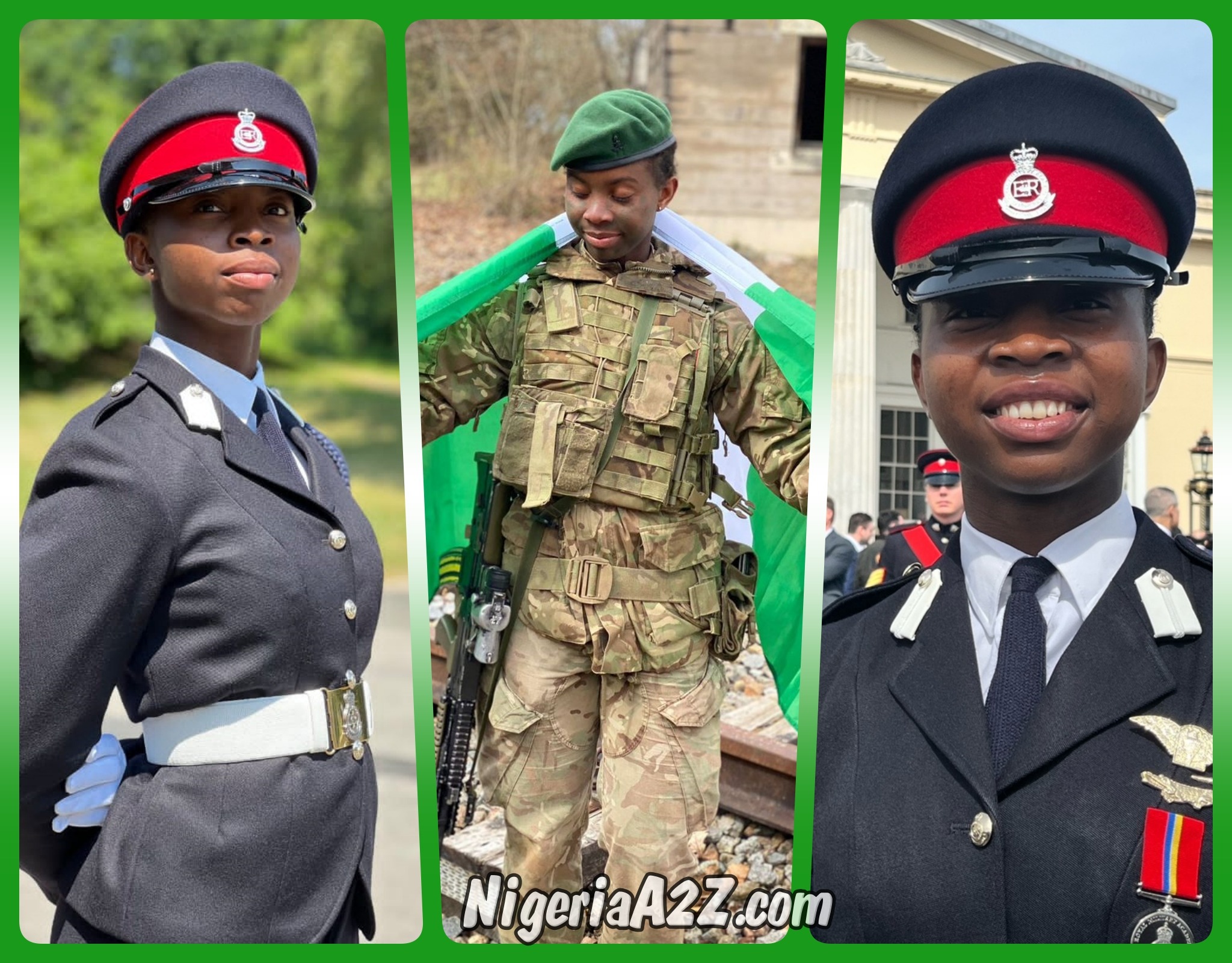 Officer Cadet Owowoh Princess Oluchukwu at the Parade in London
