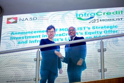 L-R: British Deputy High Commissioner in Lagos, Mr. Jonny Baxter and InfraCredit CEO, Mr. Chinua Azubike